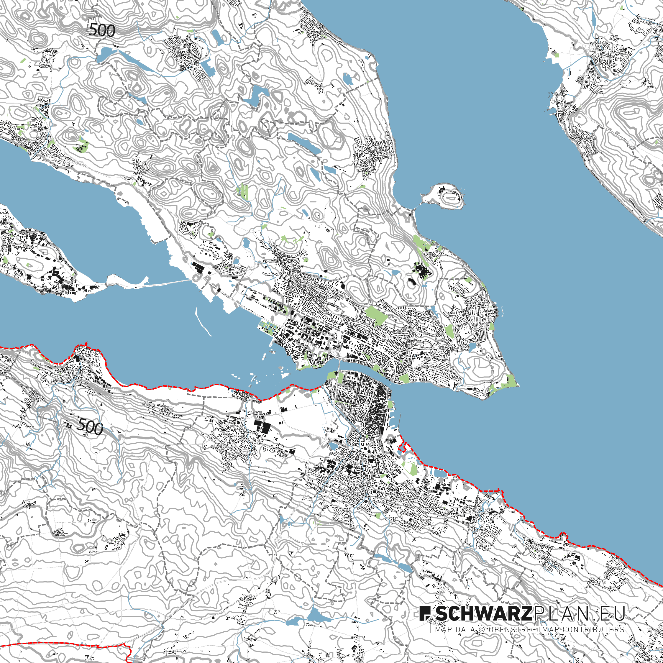 Lageplan von Konstanz