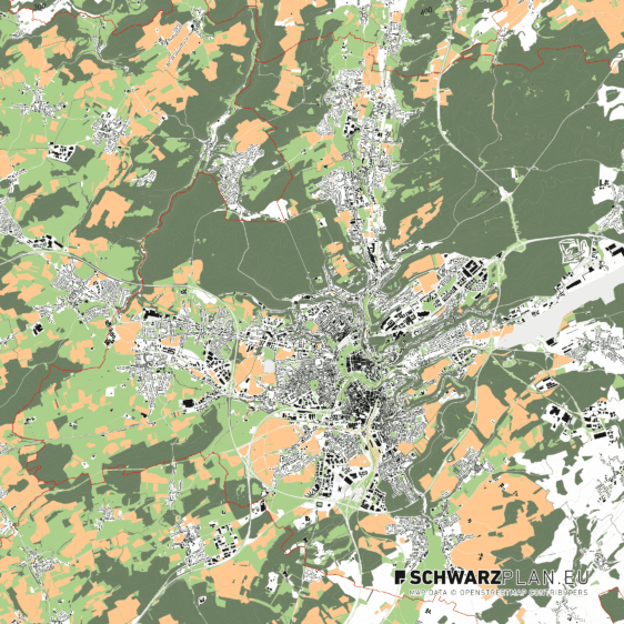 Lageplan von Luxemburg