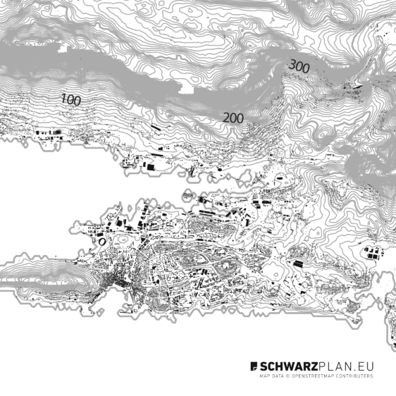 Schwarzplan von Split