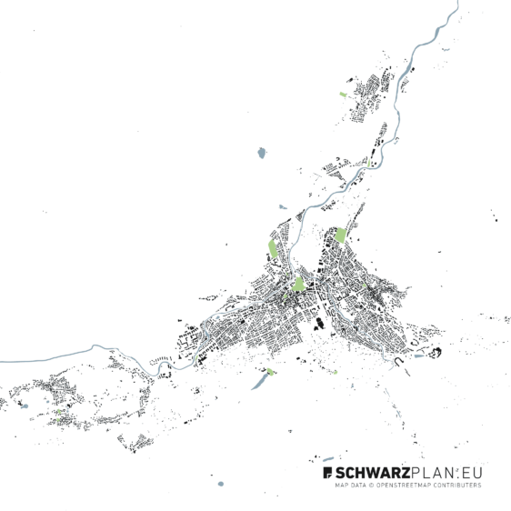 Schwarzplan von Garmisch-Partenkirchen