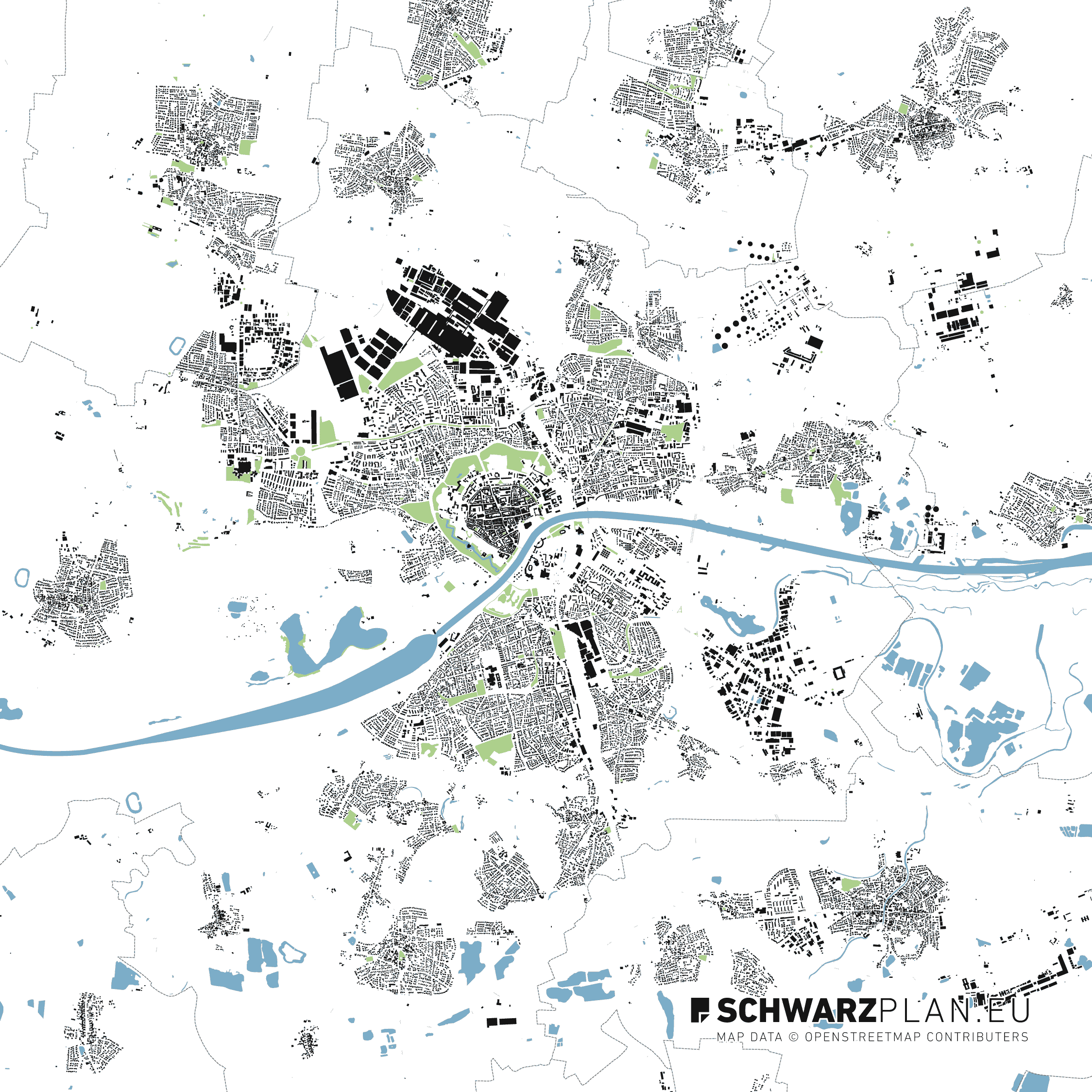 Lageplan von Ingolstadt