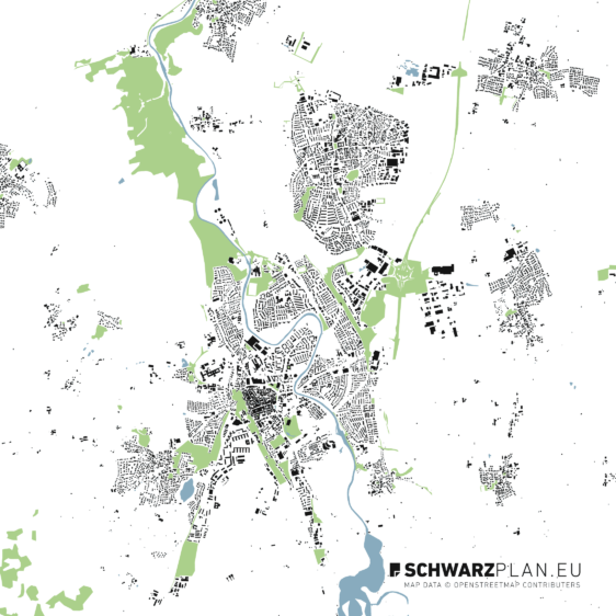 Schwarzplan von Kaufbeuren
