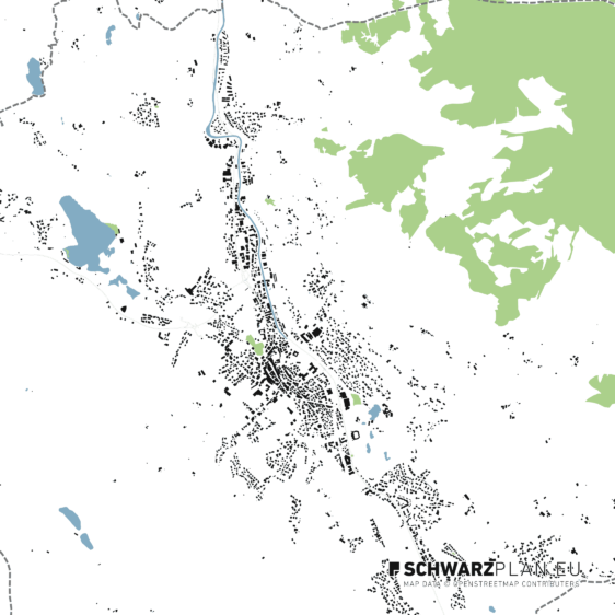 Schwarzplan von Kitzbühel & St. Johann