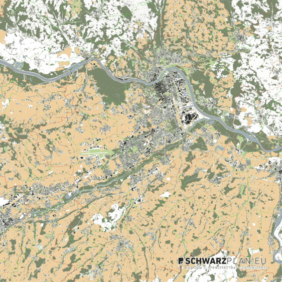 Lageplan von Linz