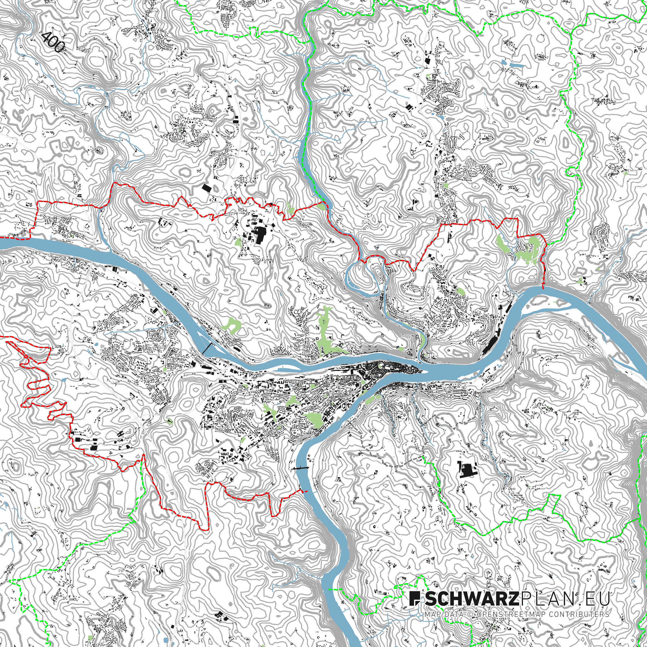 Lageplan von Passau
