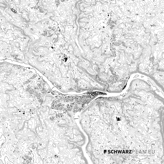 Schwarzplan von Passau