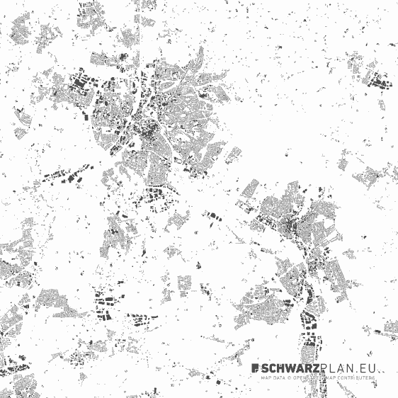 Schwarzplan von Herford, Bad Salzuflen