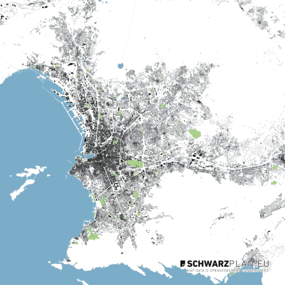 Schwarzplan von Marseille