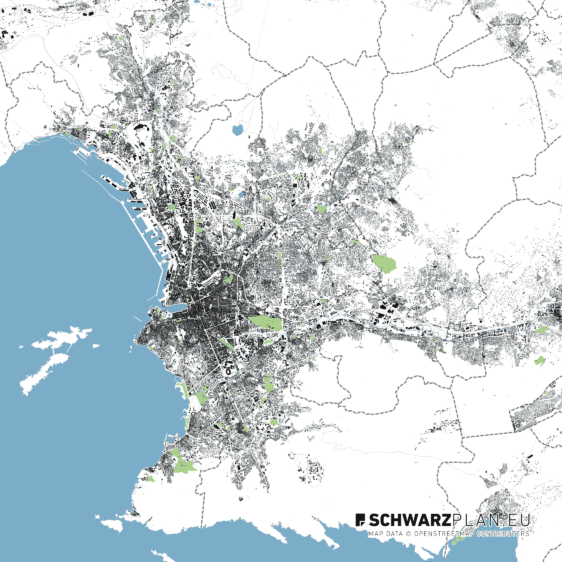 Schwarzplan von Marseille