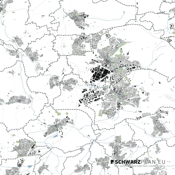 Schwarzplan von Sindelfingen - Böblingen