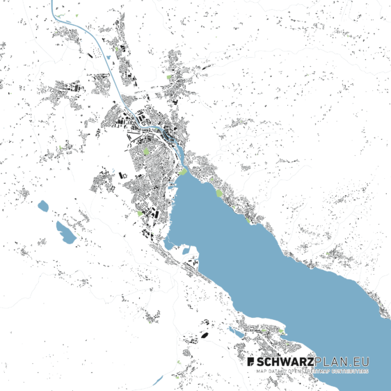 Schwarzplan von Thun & Spiez
