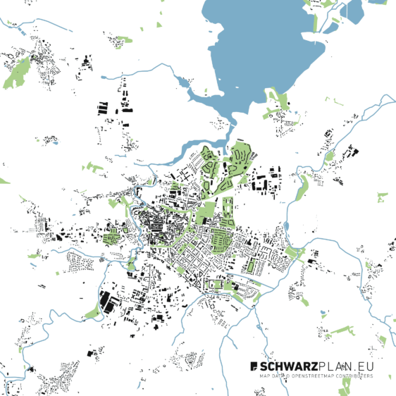 Schwarzplan von Bautzen