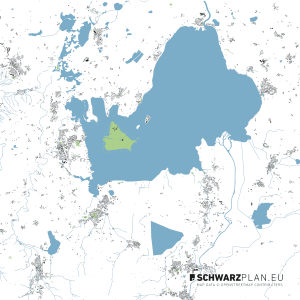 Schwarzplan von der Chiemsee-Region