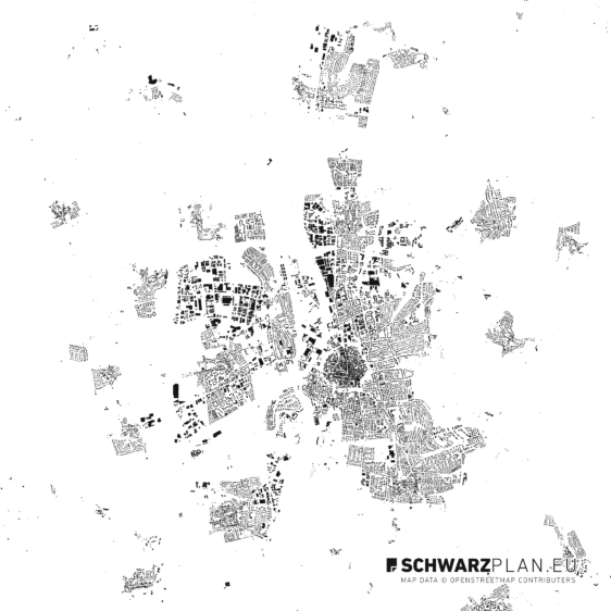 Schwarzplan von Göttingen