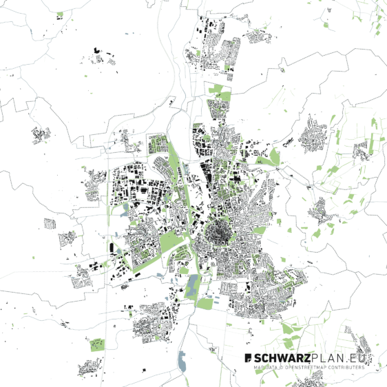 Schwarzplan von Göttingen