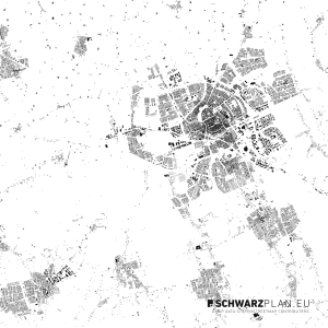 Schwarzplan von Groningen