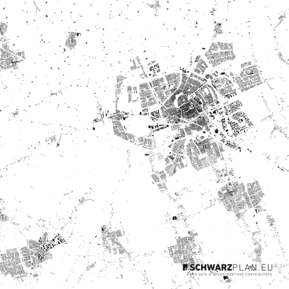 Schwarzplan von Groningen