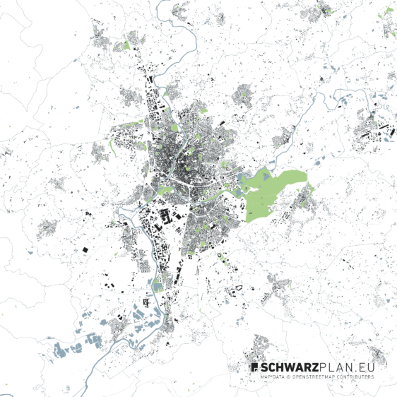 Schwarzplan von Le Mans