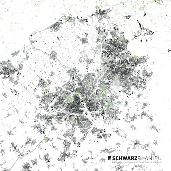 Schwarzplan von Lille