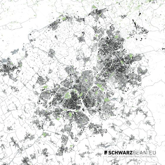 Schwarzplan von Lille