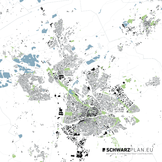 Schwarzplan von Paderborn