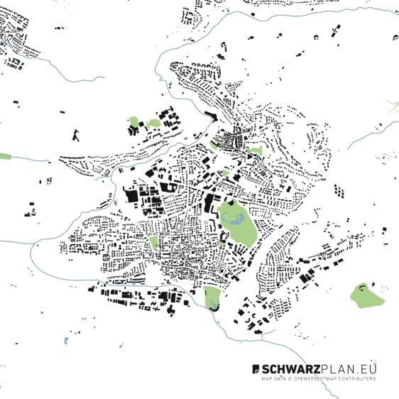 Schwarzplan von Leonberg