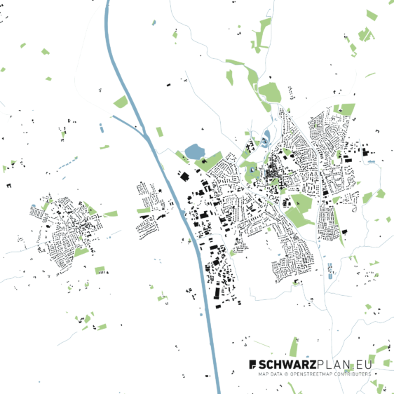 Schwarzplan von Lüdinghausen