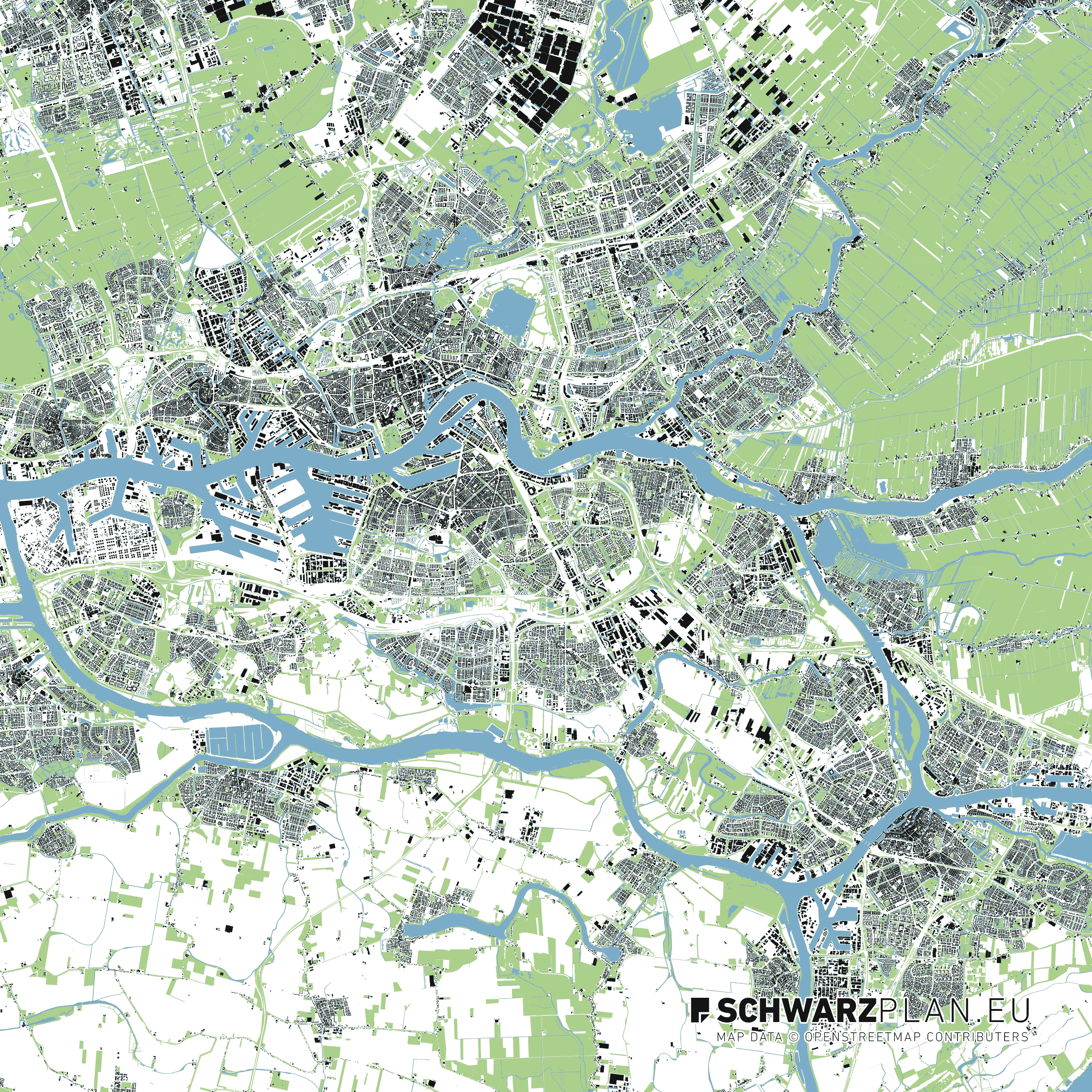 Lageplan von Rotterdam