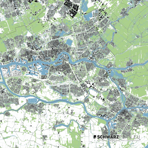 Lageplan von Rotterdam