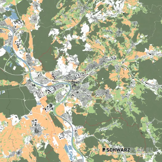Lageplan von Aschaffenburg