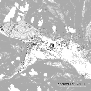 Schwarzplan von Lienz, Österreich