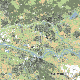Lageplan von Arnhem - Ede - Nijmegen