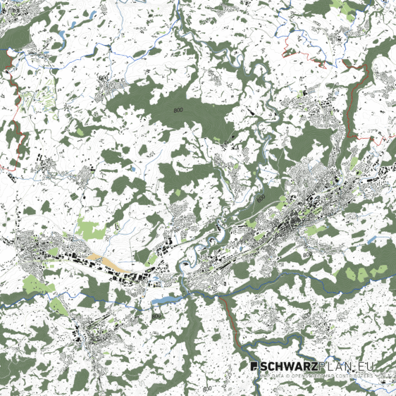 Lageplan von St. Gallen