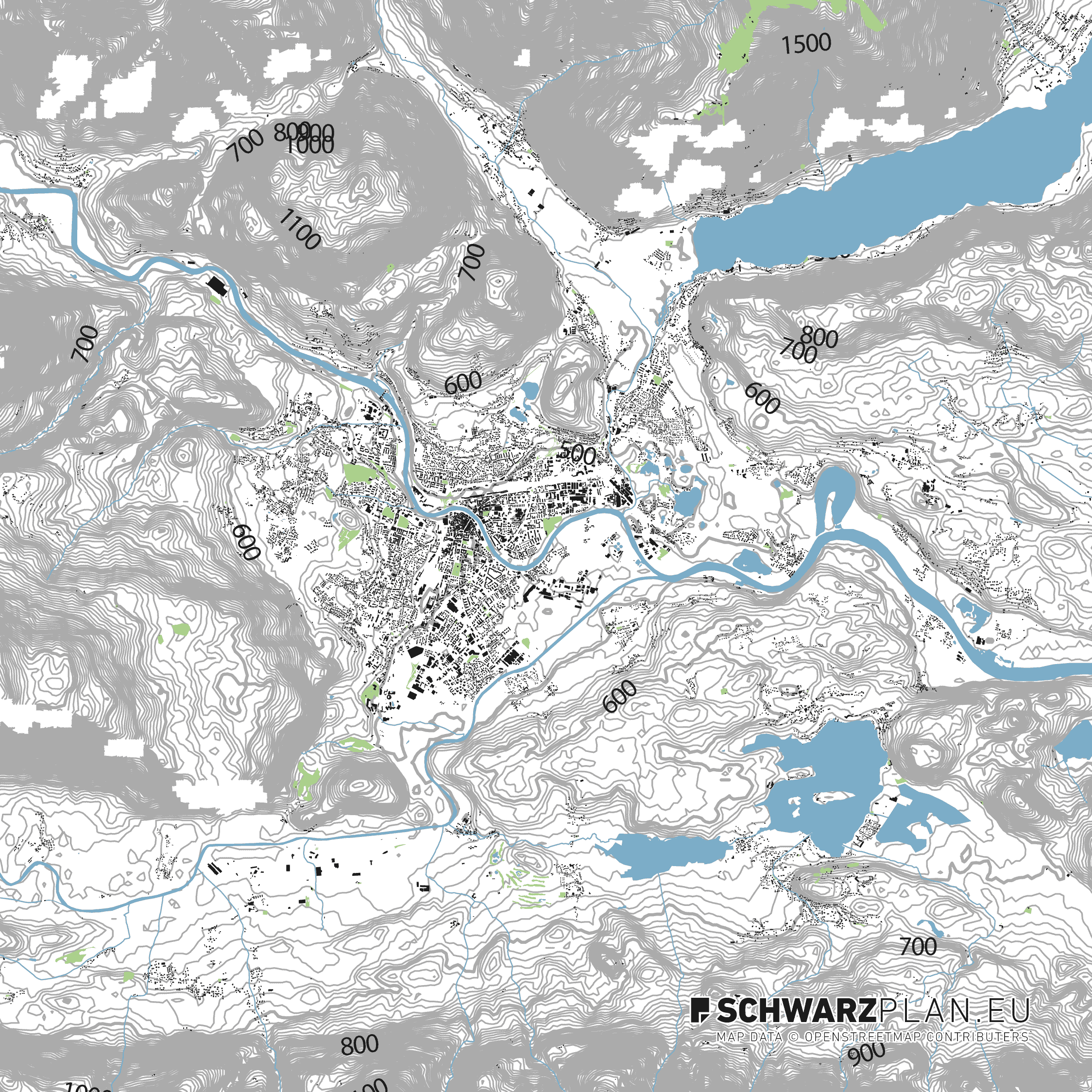 Lageplan von Villach
