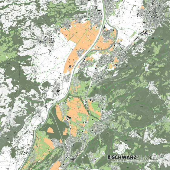 Lageplan von Götzis Feldkirch Dornbirn in Österreich