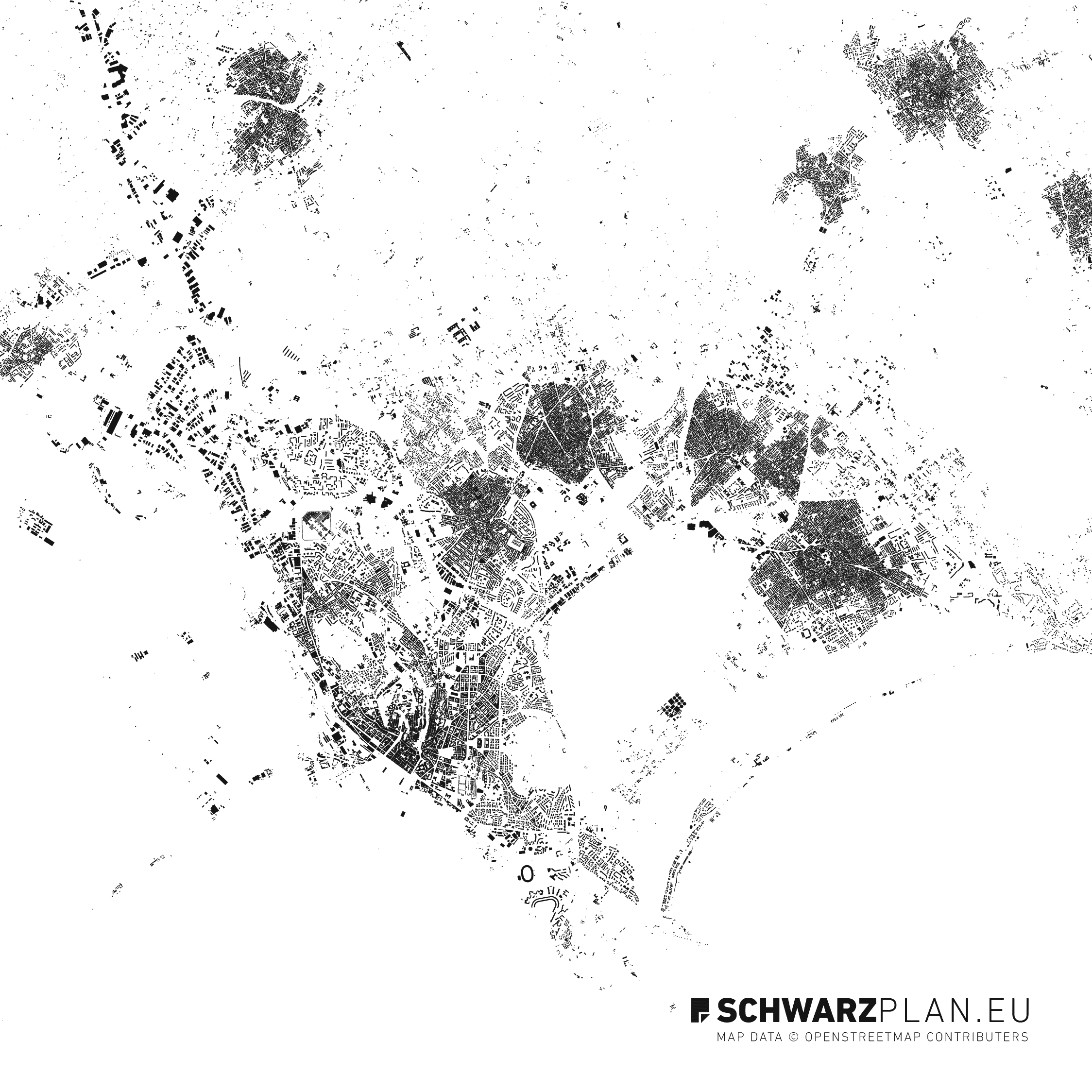 Figure Ground Plan of Cagliari