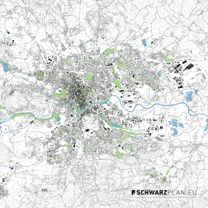 Lageplan von Krakau