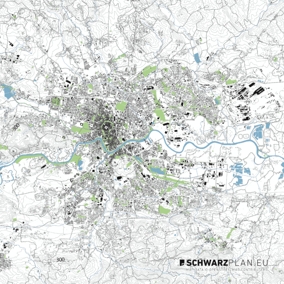Lageplan von Krakau