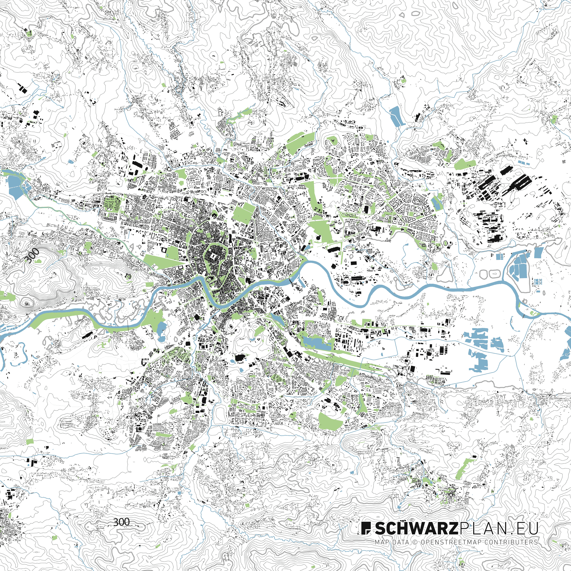 Lageplan von Krakau