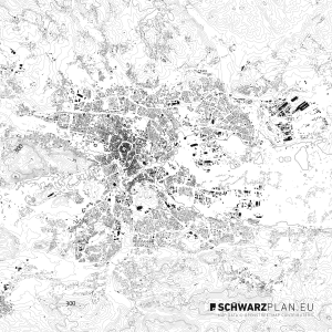 Schwarzplan von Krakau