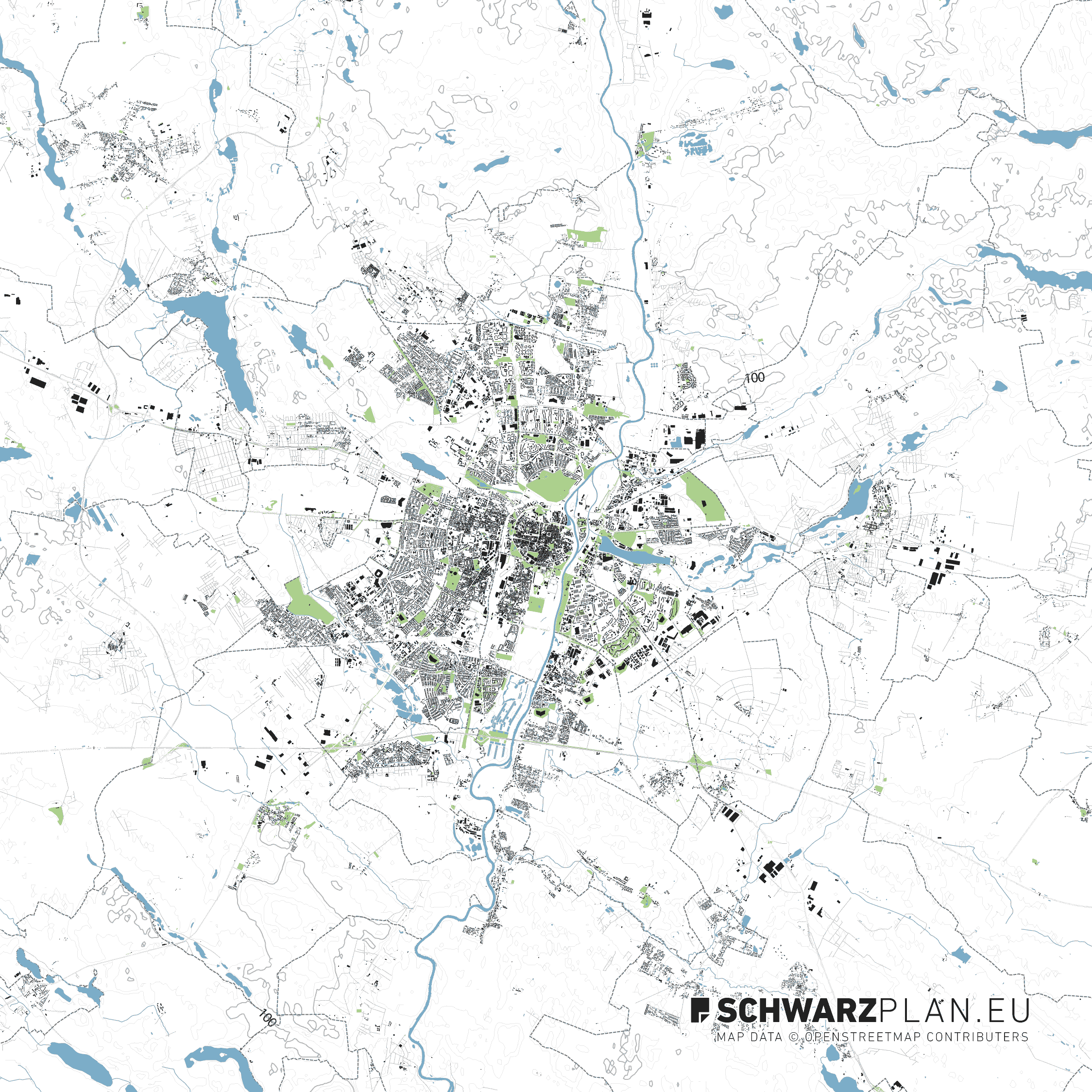 Site plan of Poznań