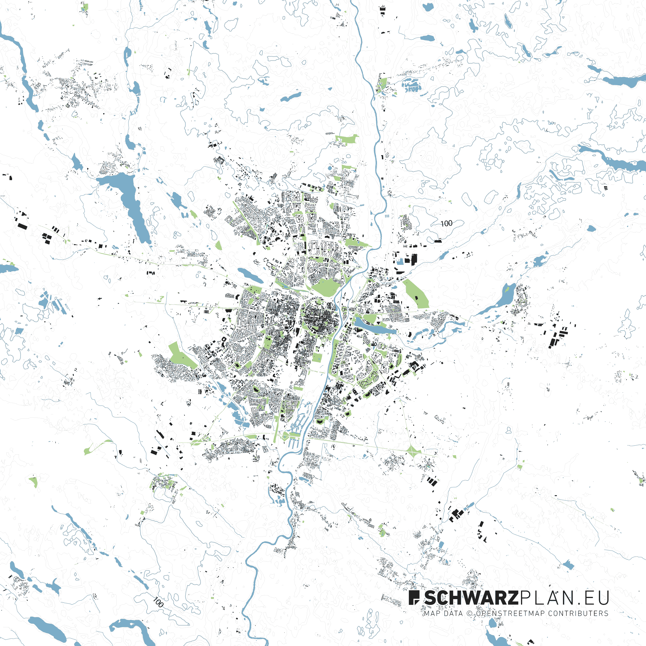 Site plan of Poznań