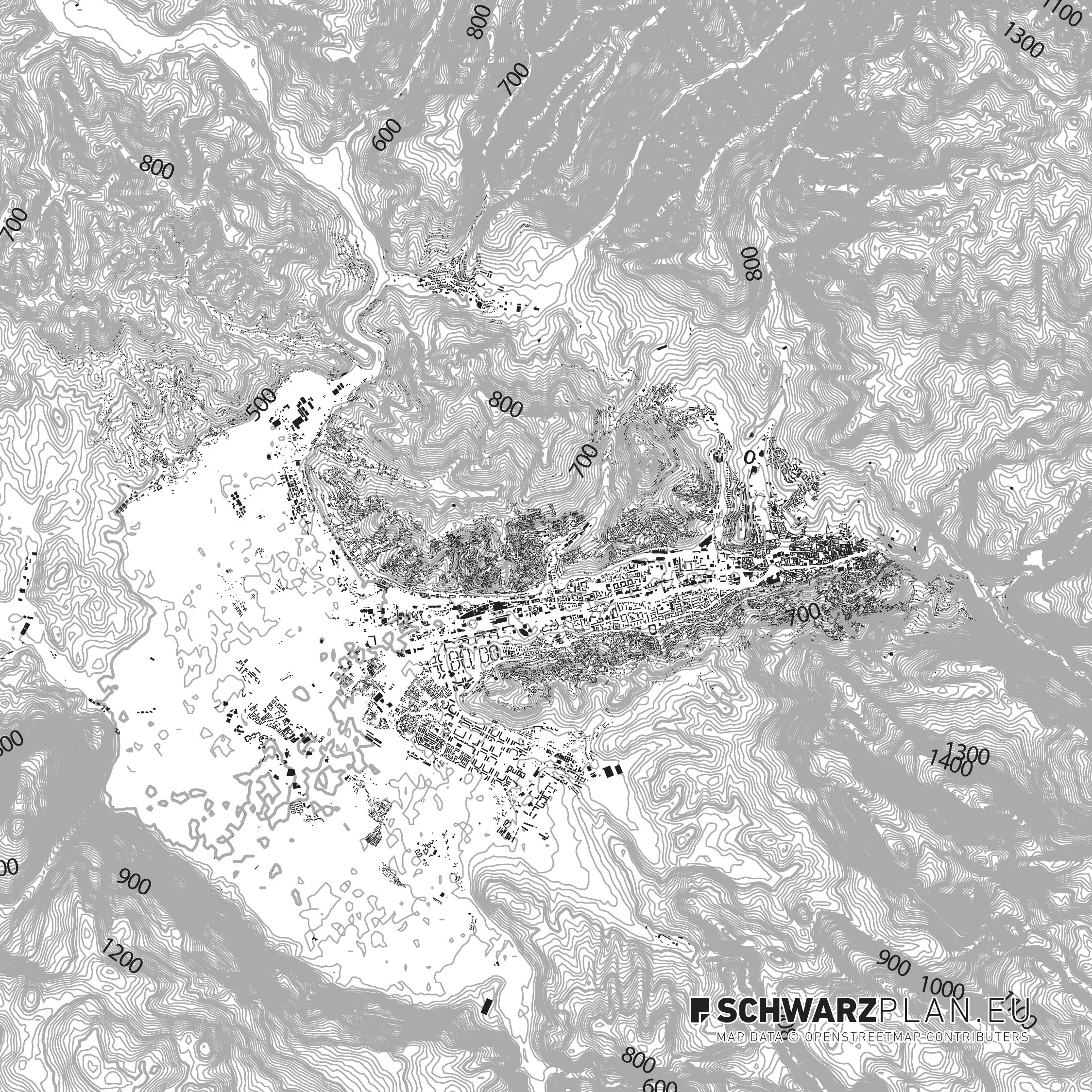 Figure Ground Plan of Sarajevo