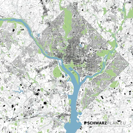 Lageplan von Washington