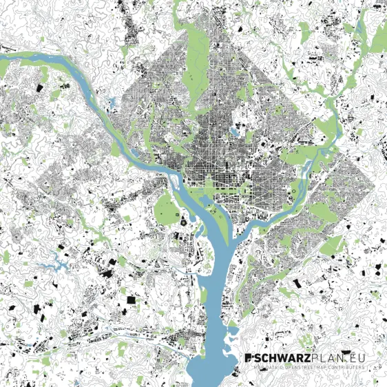 Lageplan von Washington