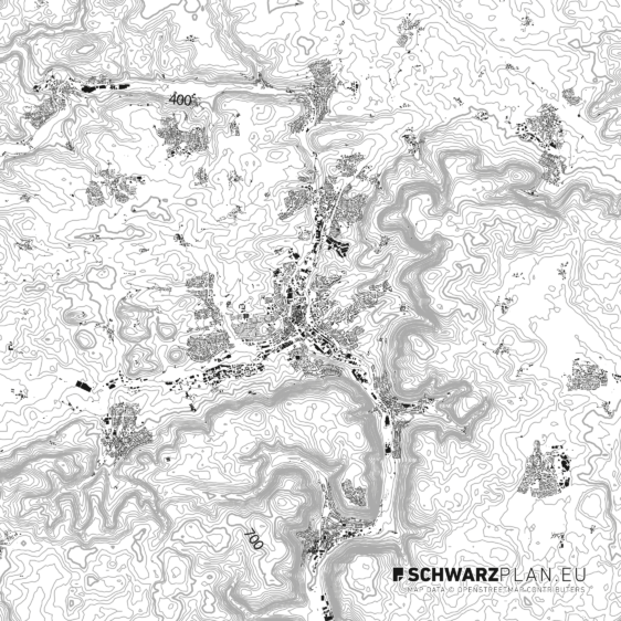 Schwarzplan von Aalen