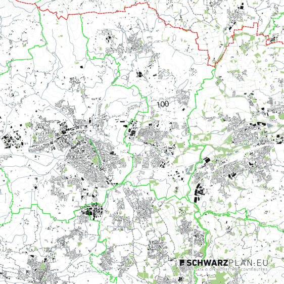 Lageplan von Bünde, Kirchlengern und Löhne