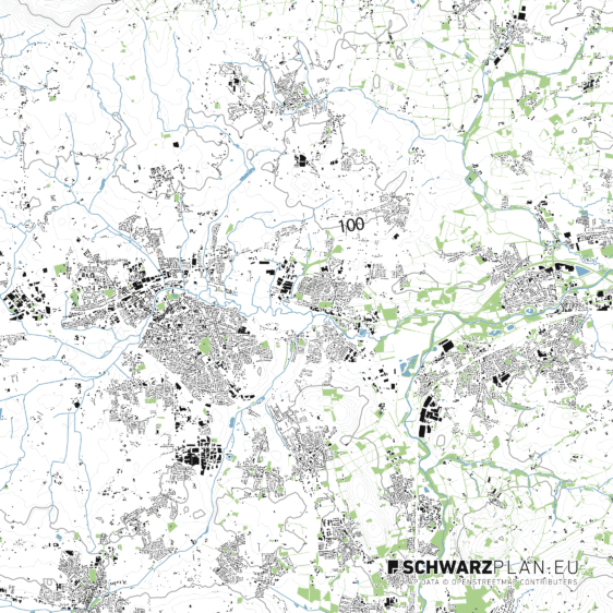 Lageplan von Bünde, Kirchlengern und Löhne