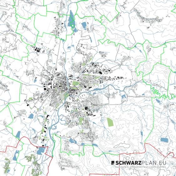Lageplan von Königgrätz