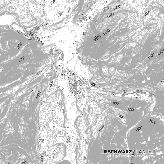 Schwarzplan von Sonthofen, Immenstadt & Oberstdorf